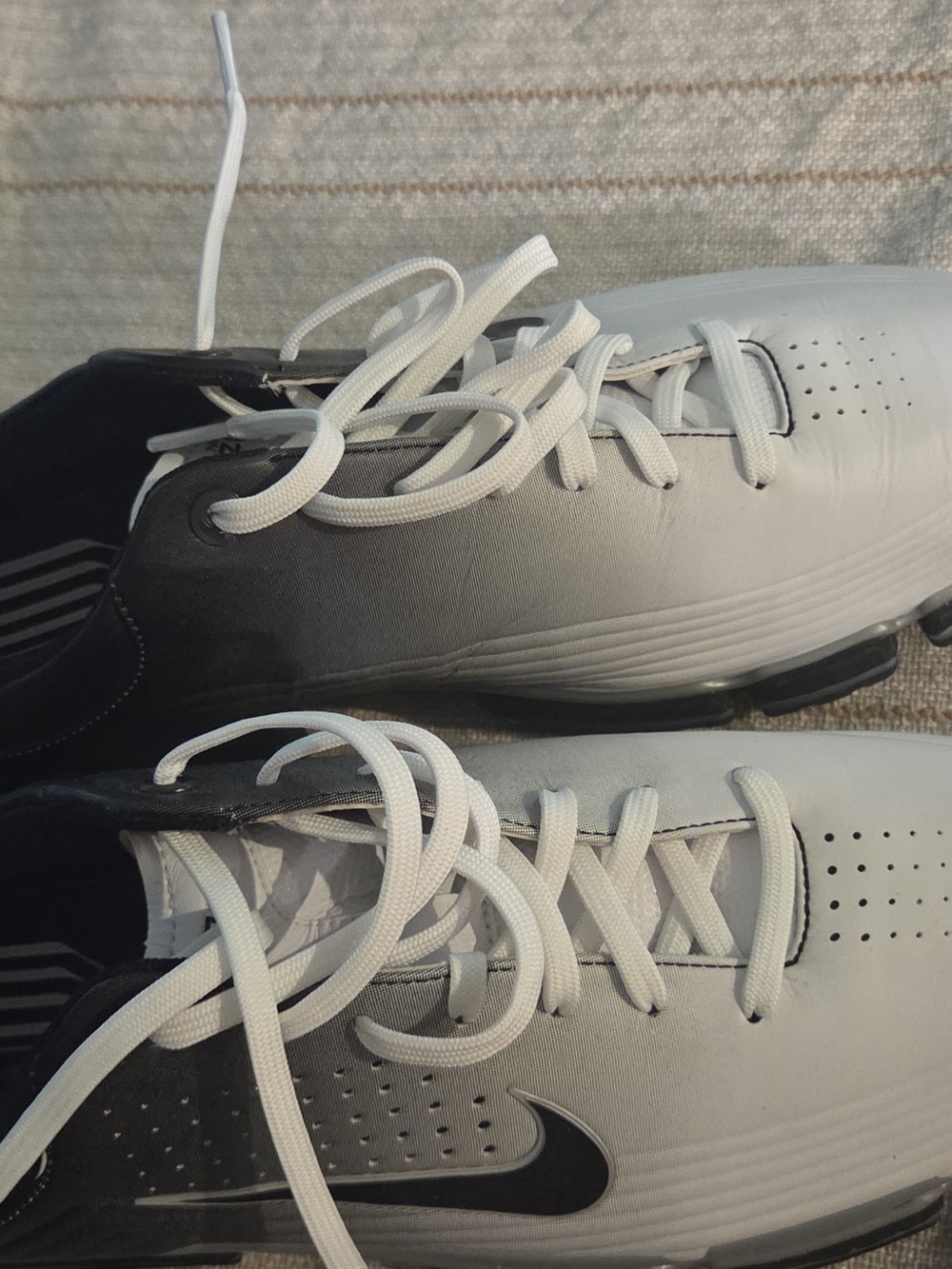 Men's Nike Air Zoom Black and White Athletic Golf Shoes